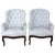 19th Pair of Louis XV Bergère Armchairs in White Velvet For Sale - Image 15 of 18