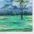 Impressionist Landscape Oil Painting - Misty Blue Mountains and Green Meadow For Sale In New York - Image 6 of 9
