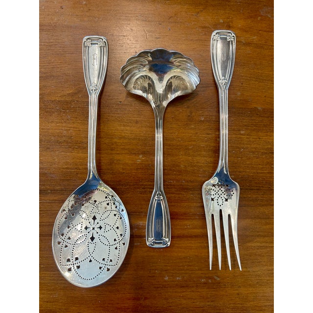 1920s Tiffany & Co. Saint Dunstan Sterling Server Set- 3 Pieces For Sale - Image 9 of 12