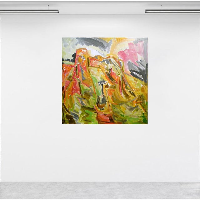 Contemporary Desert Dusk — 36x36 For Sale - Image 3 of 4