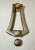 Large Antique Industrial Solid Heavy Brass Front Door Knocker Alarm Bell For Sale - Image 4 of 8