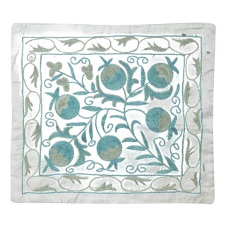 19"x21" Embroidered Throw Pillow. Pomegranate Tree Design Cushion Cover For Sale