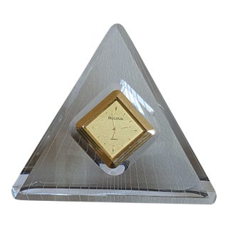 Beautiful Vintage Crystal Bulova Clock For Sale