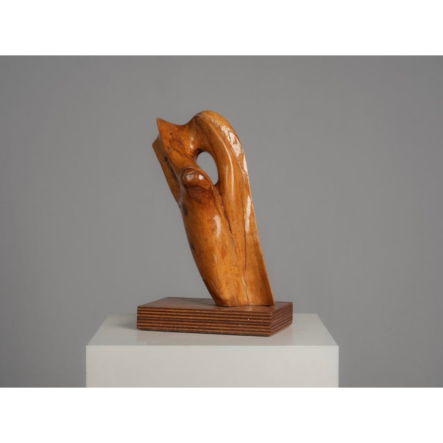 H. Hinfelaar, Organic Wood Sculpture, 1989, Multiplex & Pearwood For Sale - Image 4 of 10