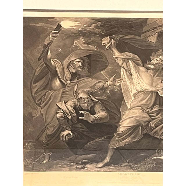 Late 18th Century 1793 William Sharp After Benjamin West “King Lear” Boydell Shakespeare Gallery Engraving, Framed For Sale - Image 5 of 11