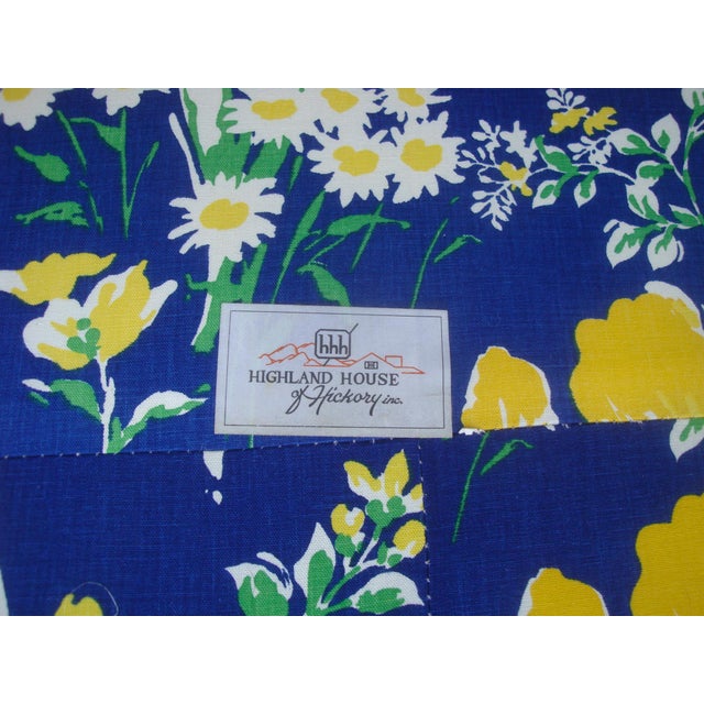 1970s Blue & Yellow Floral Sofa by Highland House of Hickory Chairish