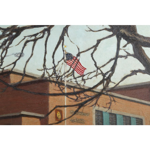 This painting by William Waithe depicts a teachers strike, possibly the infamous teachers' strike in 1970 by Newark...