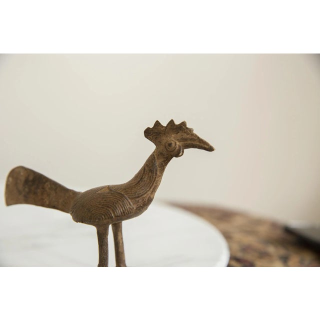 African Vintage African Bronze Long Tailed Bird For Sale - Image 3 of 6