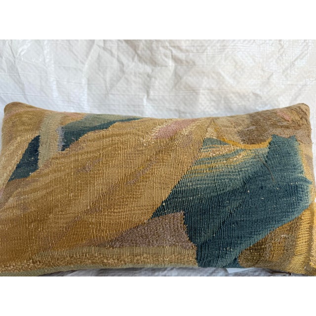 Antique 17th Century Brussels Tapestry Pillow With Abstract Pattern For Sale In Los Angeles - Image 6 of 7