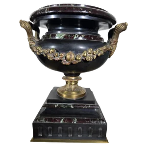 Century Marble and Gilt Bronze Decorative Cup, 1860