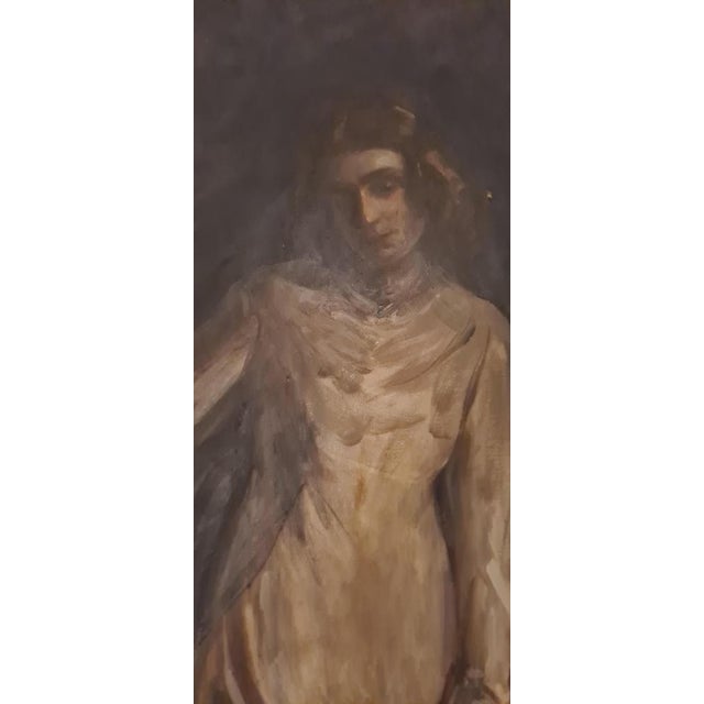Ernestina Mac Orlandini, Portrait, 1890s, Oil on Canvas For Sale - Image 5 of 12