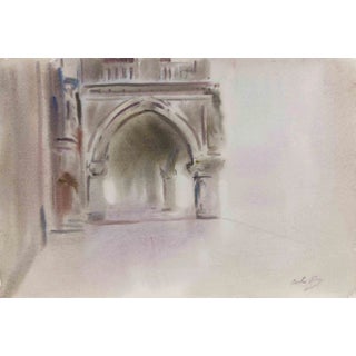 Carlo Ravagnan, View of Palazzo Ducale, Venice, Watercolor, 1985 For Sale