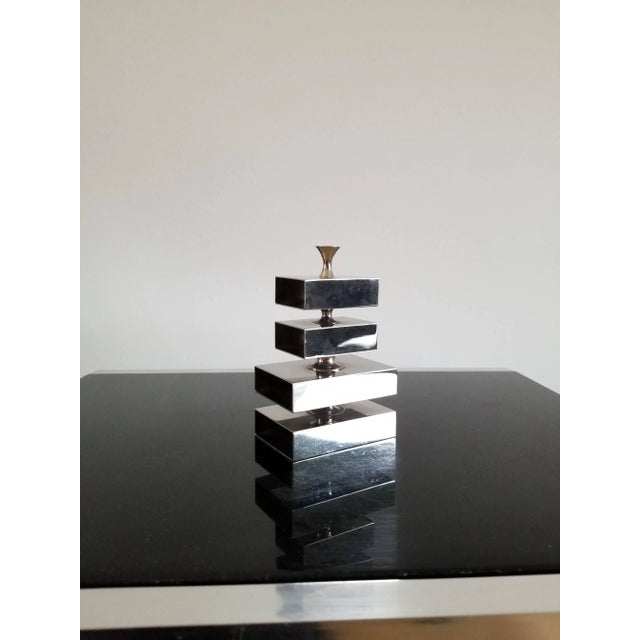 Maison Barbier Petite Chrome Pencil Rack by Philippe Barbier, Signed, France, 1970s For Sale - Image 4 of 8