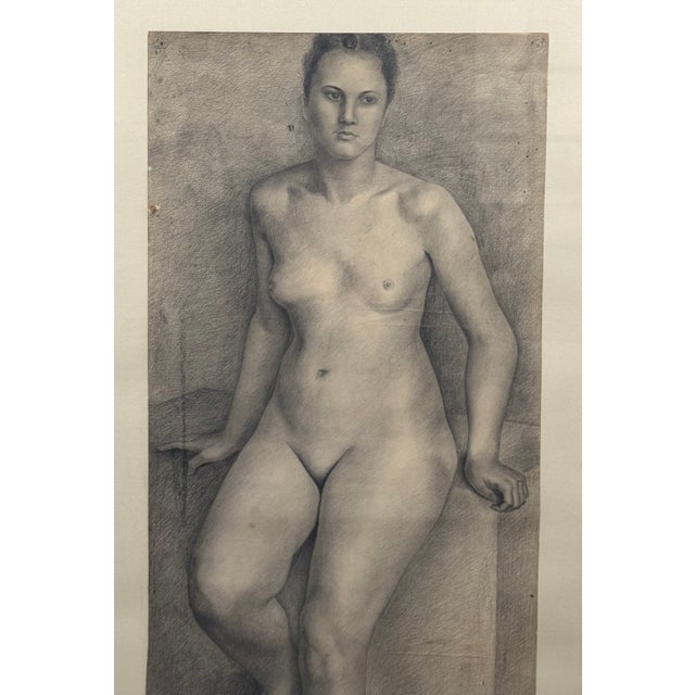 Unknown, The Model, Nude, 1943, Pencil For Sale - Image 4 of 10