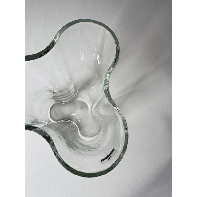 Minimalism 1970s Glass Vase by Wilhelm Wagenfeld For Sale - Image 3 of 3
