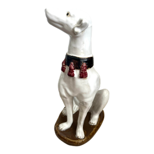 Mid Century Glazed Whippet Dog Statue