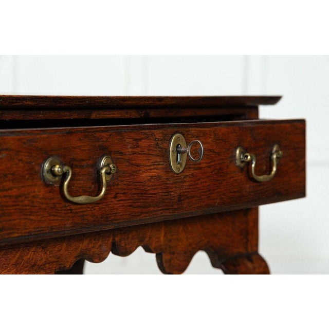 Brown English Oak Low Boy Lamp Table, 1770s For Sale - Image 8 of 17
