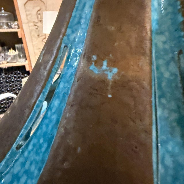 Italian Striped Ceramic Pendant Chandeliers Rimini Blue Bitossi Era For Sale - Image 18 of 18