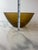 Vintage Arcopal France “Volcan” Frosted Amber Opaline Art Glass Bowl For Sale - Image 11 of 12