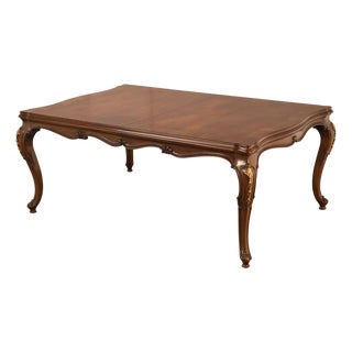 Karges French Louis XV Style Walnut Expandable Dining Table For Sale