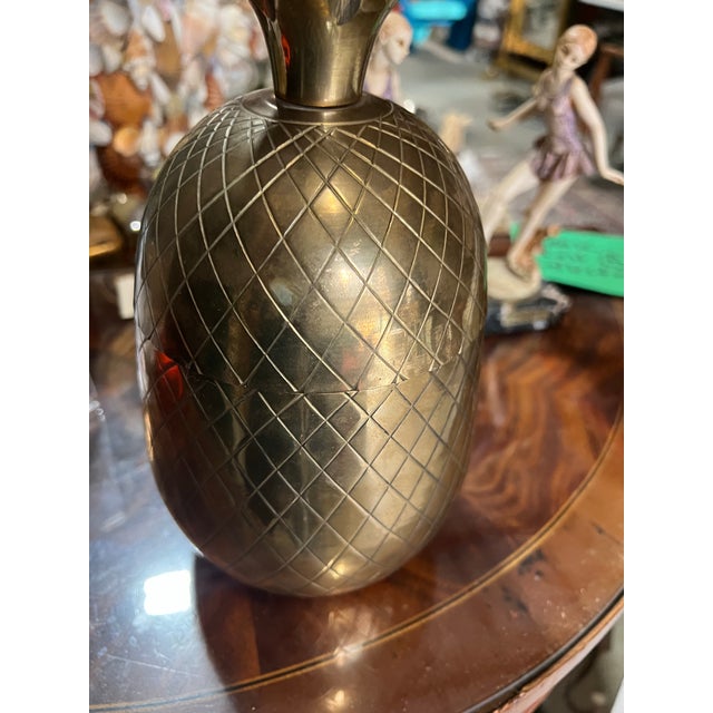 Mid 20th Century Etched Brass Pineapple Box For Sale In Atlanta - Image 6 of 6