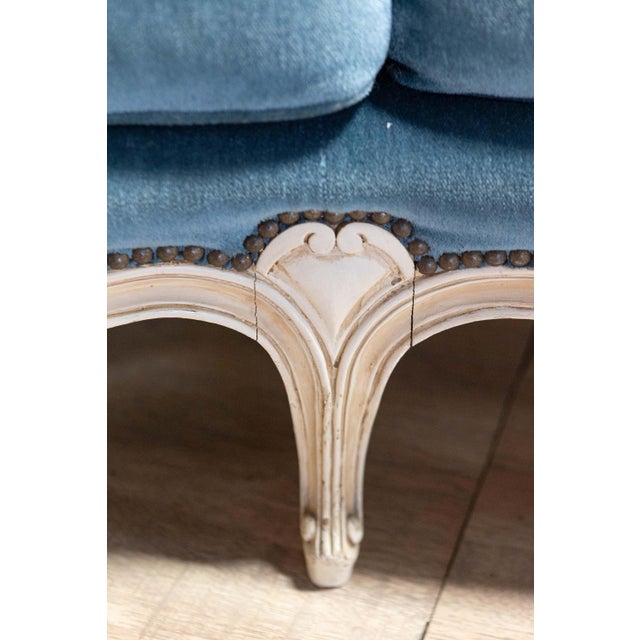 Slate Gray 20th Century French Louis XVI Style Sofa For Sale - Image 8 of 10