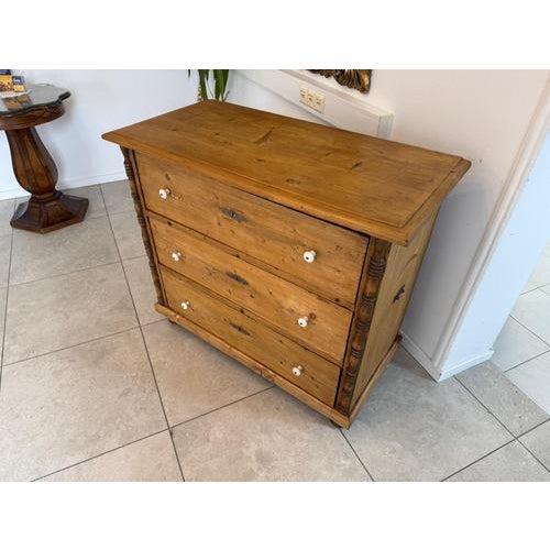 Antique Biedermeier Chest of 3 Drawers For Sale - Image 3 of 18