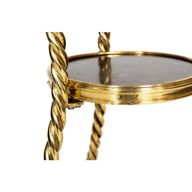 French Neoclassical Bronze "Rooster" Marble Side Table Gueridon For Sale - Image 13 of 16