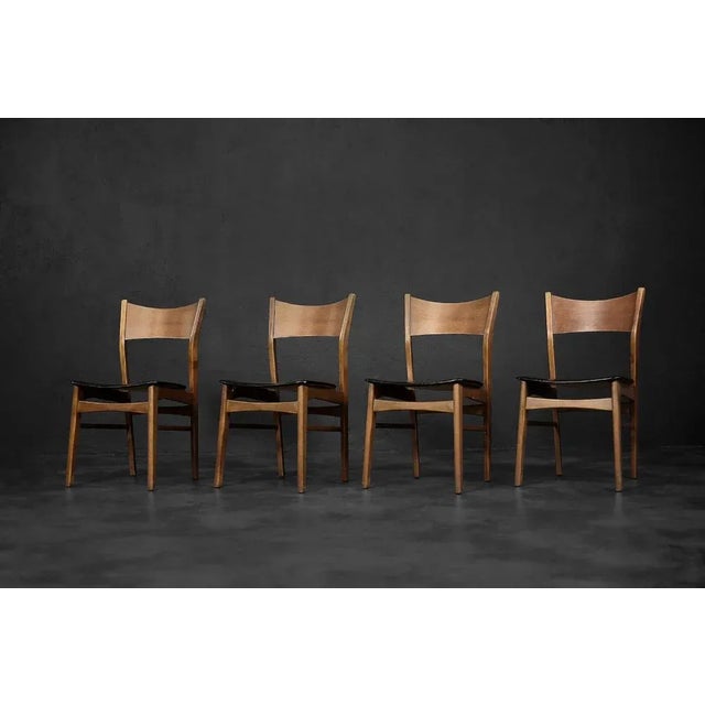 Scandinavian Dining Chairs in Beech and Teak, 1960s, Set of 4 For Sale - Image 12 of 12