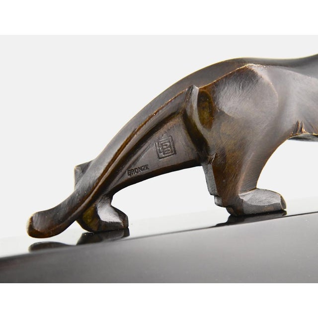 Art Deco Panther Sculpture, 1925, Bronze on Marble Base For Sale - Image 10 of 12