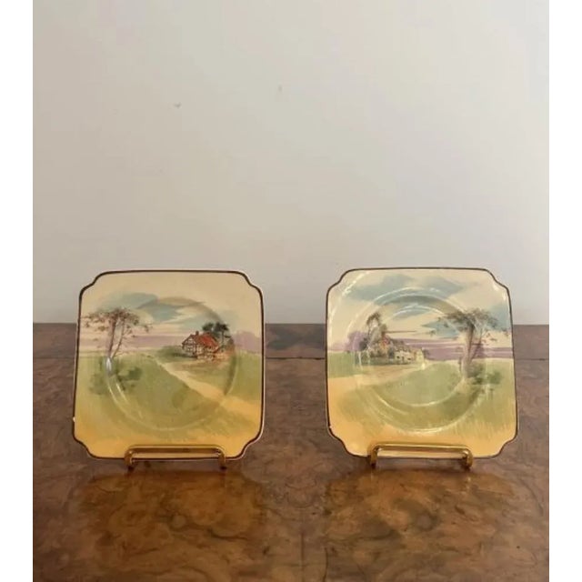 1920s Sandwich Plates from Royal Doulton, 1920s, Set of 4 For Sale - Image 5 of 8