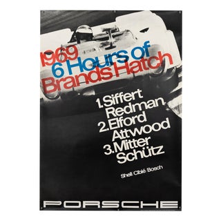 Porsche 6 Hours of Brands Hatch Poster by Strenger, 1969 For Sale