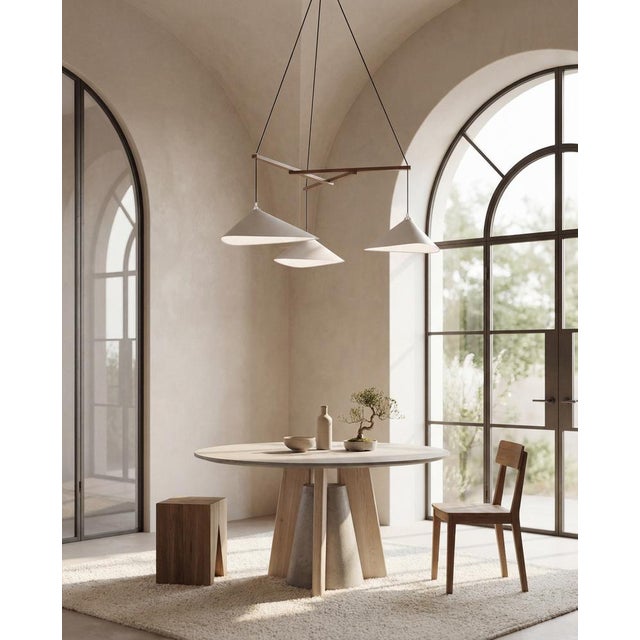 Not Yet Made - Made To Order Emily Group of Five Pendant Light in White Semi-Matte by Daniel Becker for Moss Objects For Sale - Image 5 of 7