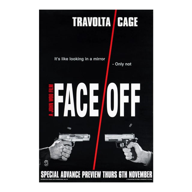 Face/Off Original Vintage Movie Poster, British, 1997 For Sale