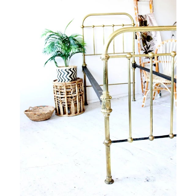 Yellow Vintage French Brass Daybed, 1960s For Sale - Image 8 of 18