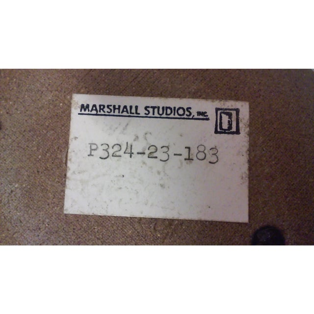 1960s 1960s Gordon and Jane Martz Boat Shape Decorative Floral Incised Tray or Dish, Marshall Studios-a Pair For Sale - Image 5 of 5