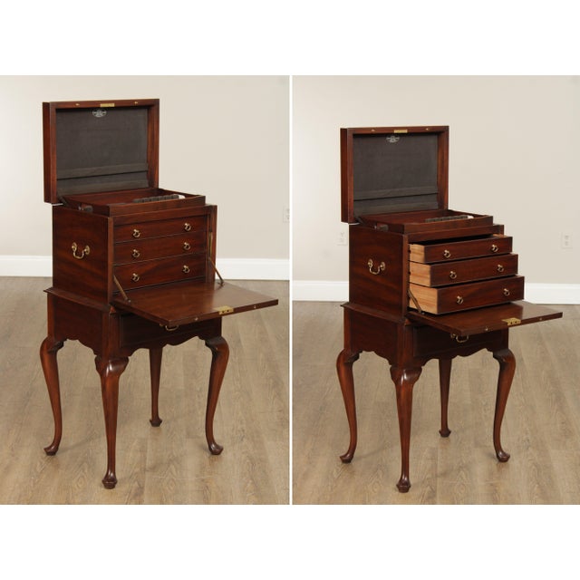 Henkel Harris Henkel Harris Queen Anne Style Mahogany Silver Chest For Sale - Image 4 of 14