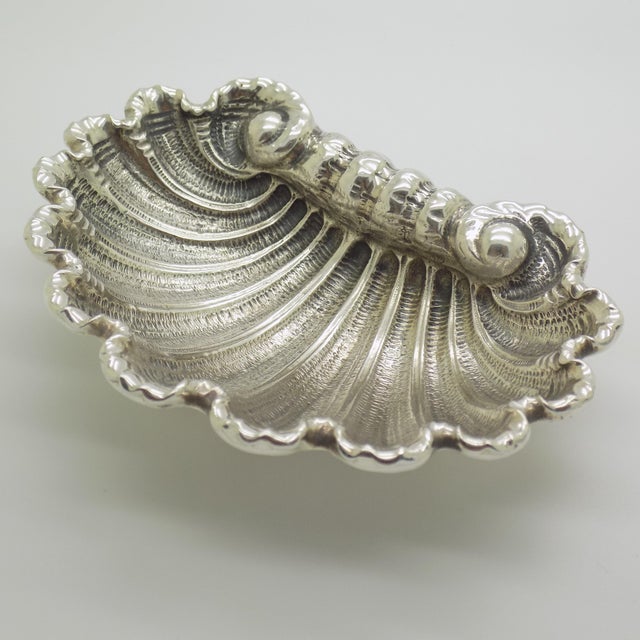 Vintage Italian Genuine Silver 800 Shell Shaped Trinket Tray, 1970s For Sale - Image 6 of 14