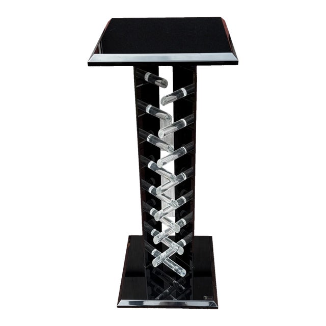 Shlomi Haziza (Israel B1969) Lucite Acrylic MCM Art Sculpture Pedestal Table 36" For Sale