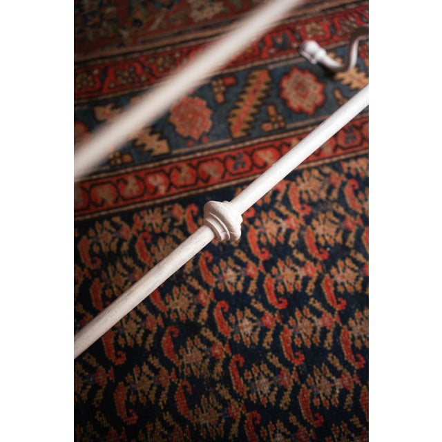 Antique White Enameled Iron Towel Holder For Sale - Image 4 of 6