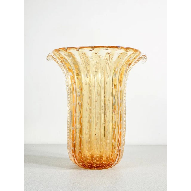 Murano Blown Glass Vase from Toso For Sale - Image 4 of 10
