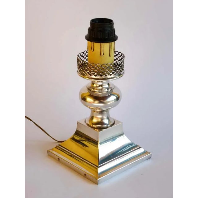 Italian Silver Table Lamp, 1950s For Sale - Image 6 of 6