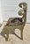 Chrome Metal Clad Rams Head Side Chair Anglo Indian Regency Repousse Vintage For Sale - Image 8 of 12