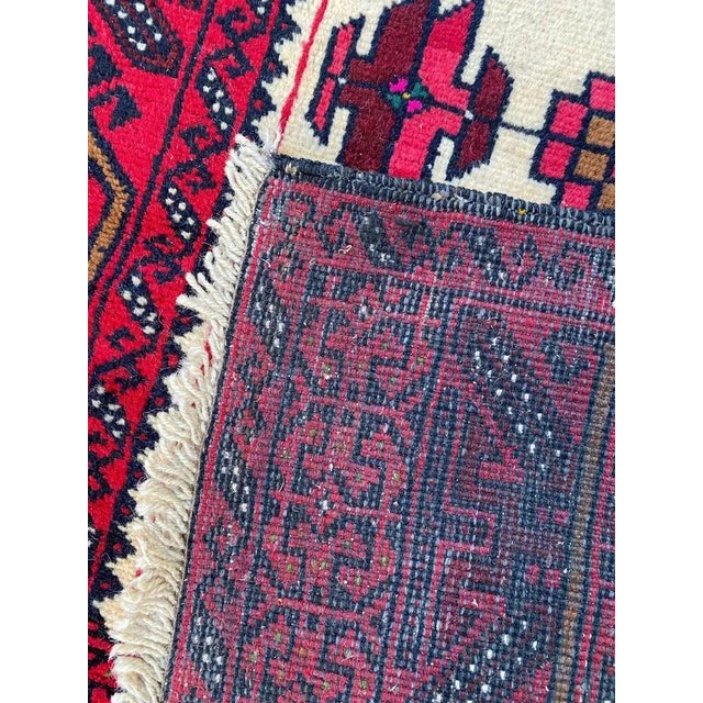 Vintage Rustic Wool Belutch Rug, 1980s For Sale - Image 11 of 12