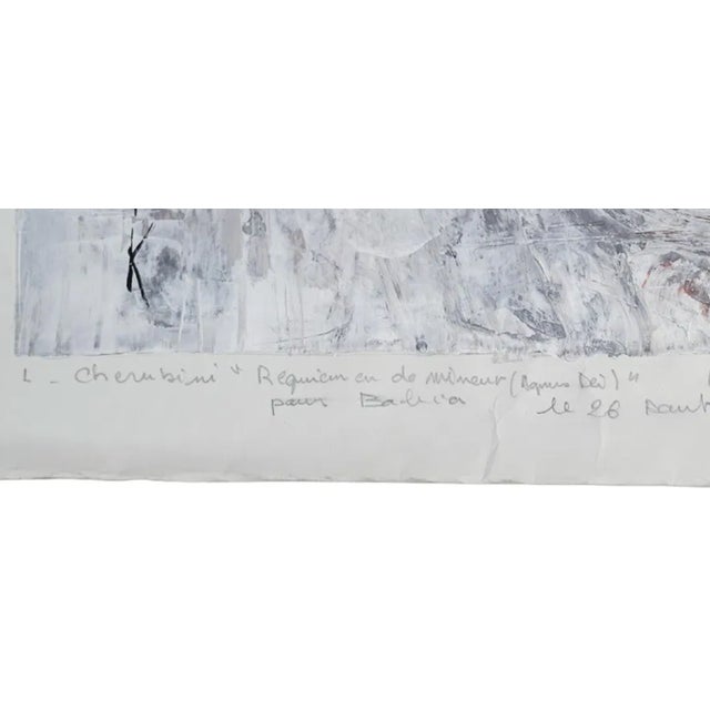 Sandrik Scarella 2010 French Figural Nude Mixed Media on Paper in Gray Tones For Sale In Las Vegas - Image 6 of 7
