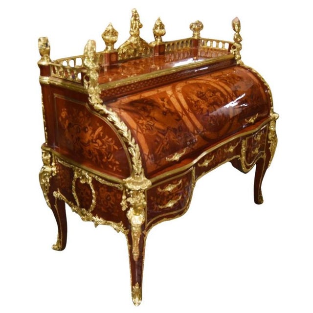 Louis XV Roll Top Desk For Sale - Image 3 of 12