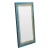 Mid-Century Modern Mid Century Modern Distressed Blue Decorative Wall Mirror For Sale - Image 3 of 4