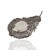 White Handcrafted Peacock Plume Brooch Pendant in Sterling Silver For Sale - Image 8 of 12