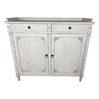 19th Century Swedish Gustavian Lime Washed Buffet Server For Sale