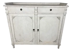 19th Century Swedish Gustavian Lime Washed Buffet Server
